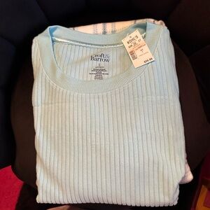 croft & barrow Light Aqua Ribbed Pajama Set